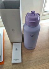Water Bottle Triple Insulated Stainless Steel Straw For Workout Gym Hot & Cold