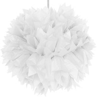 Gw775A HäNgedekoration Pompom KüRbis 30 Cm Weiß Neu & Ovp