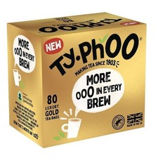 Typhoo Tea Bags - Teabags - Choose Gold, Premium, Black or Decaf In 1 or 2 Pack