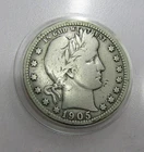 1905 P Barber Silver Quarter VG Very Good U.S. 25c Coin
