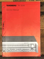 Tandberg TR-3030 TR3030 Receiver Service Manual *Original*