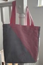 Jack Wills Pink,  Black & White Tote Bag 100% Cotton Approx 35.5cm x 41.5cm