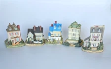 Lot of 5 Vintage International Resourcing Miniature Village Buildings