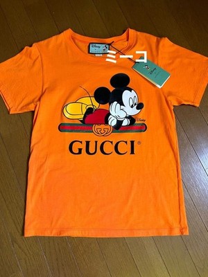 GUCCI×DisneyコラボTシャツ New GUCCI X DISNEY DONALD DUCK Rocket Embroidered Logo Cotton