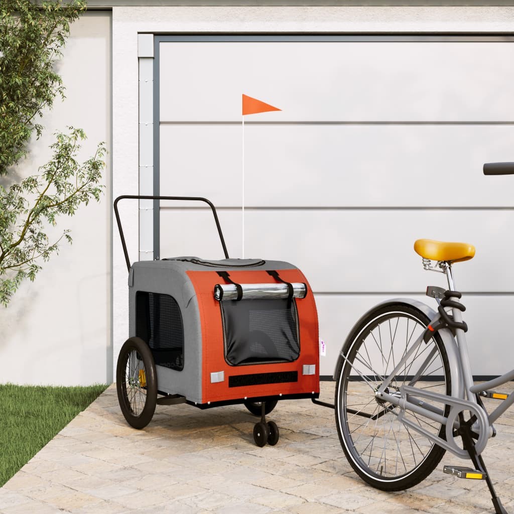 Rimorchio Bici vidaXL per Animali: Qualità Oxford e Telaio in Ferro
