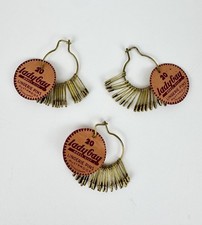 Vintage 1930s  40s Lady Gay Brass Lingerie Pins 2cm Czechoslovakia   Set of 3 NOS