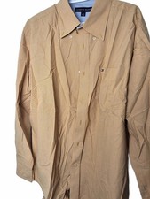 Tommy Hilfiger Men's Yellow Check Dress Shirt Large