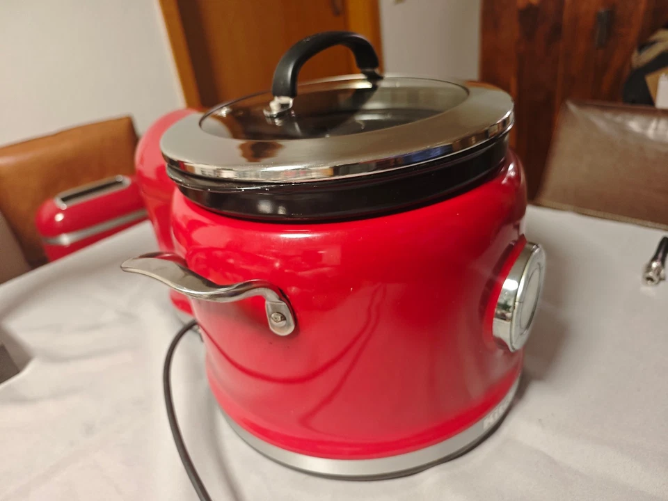 Sehr schöner Kitchenaid Artisan Multikocher in Rot inkl. Dampfeinsatz - Bild 4 von 4
