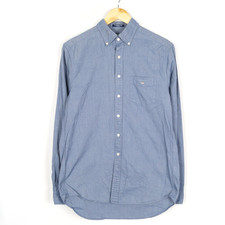 GANT THE OXFORD SHIRT Men's Shirt Size S Regular Fit Blue Cotton