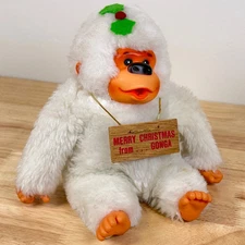 Vtg 1978 Russ Baby Gonga Monkey Gorilla Plush 6” Thumb Sucker Merry Christmas