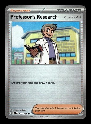 Professor's Research [Professor Oak] 122/131 Prismatic Evolutions Pokemon NM