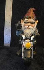 GARDEN BIKER GNOME, GNOMAD