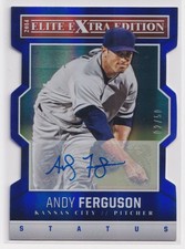 2014 Panini Elite Extra Edition Status Blue Andy Ferguson Auto /50 #93
