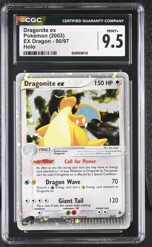 CGC 9.5 MINT+ Dragonite ex 2003 EX Dragon 90/97 Holo Pokemon Card