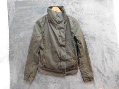 Burton Jacket Womens Medium Olive Green Quilted Zip Front Lined Outdoor Pockets