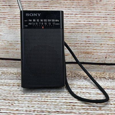 Sony ICF-P26 Portable Pocket AM FM Radio Black Handheld Battery