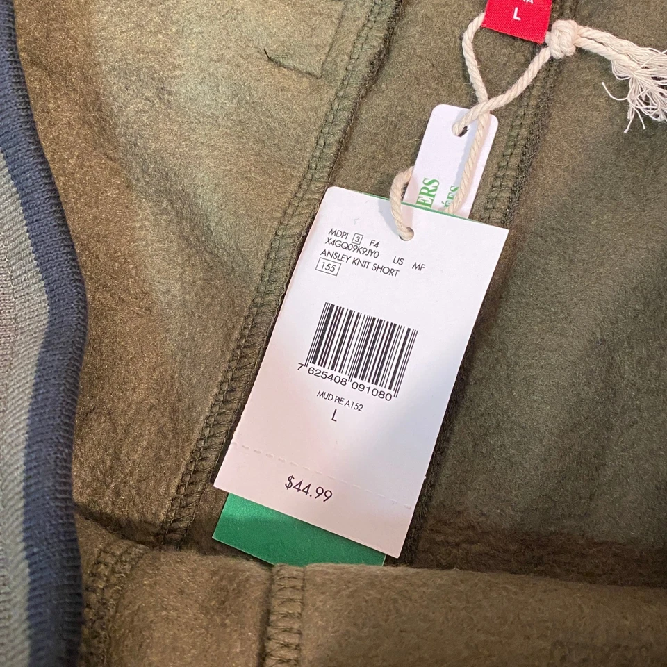 Pantalones Cortos Tejidos GUESS Los Angeles Para Hombres L Verde Oliva Salón Cordón Informal Foto 4 de 4