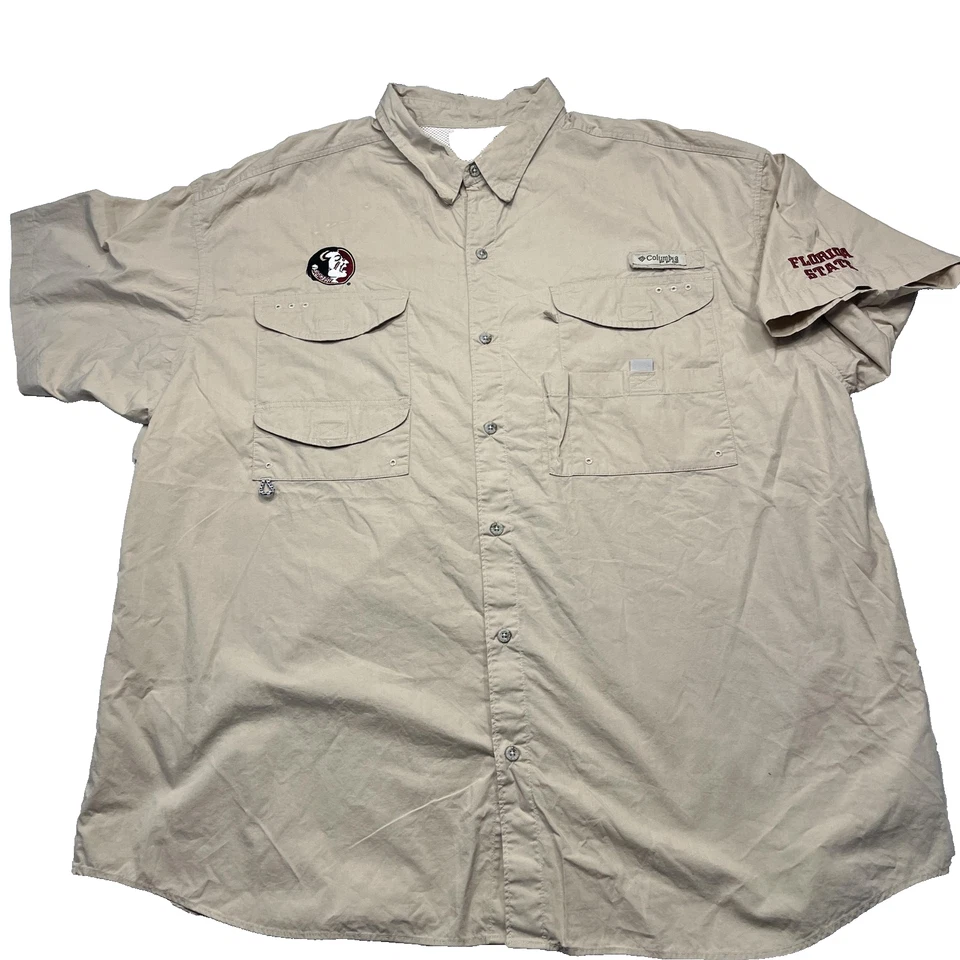Camisa Florida State Seminoles Manga Corta Para Hombre 3XL Alta NCAA Fútbol Pesca Foto 2 de 4