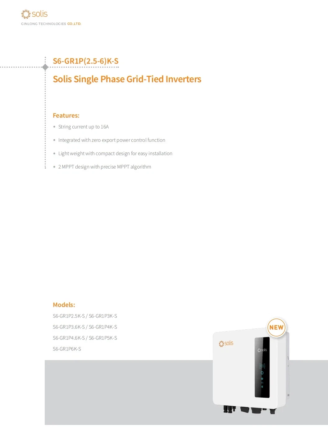 Solis S6 5kW Grid-Tie Inverter