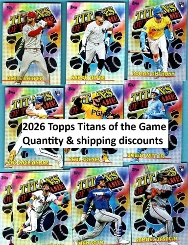 2026 Topps Series 1 Titans of the Game MLB Card PYP Roman Anthony Shohei Ohtani