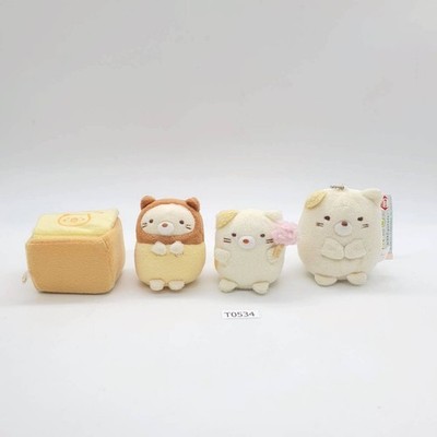 Neko sets T534 Sumikko Gurashi SAN-X 2014 Plush Keychain 2.5'' Tag Toy Doll Japan