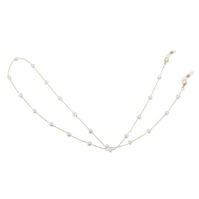 Elegante Brillenkette Stirnband für Women Girls Weiß Herz