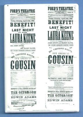 OUR AMERICAN COUSIN PLAYBILL *2X3 FRIDGE MAGNET* LINCOLN ASSASSINATION PLAY 3318
