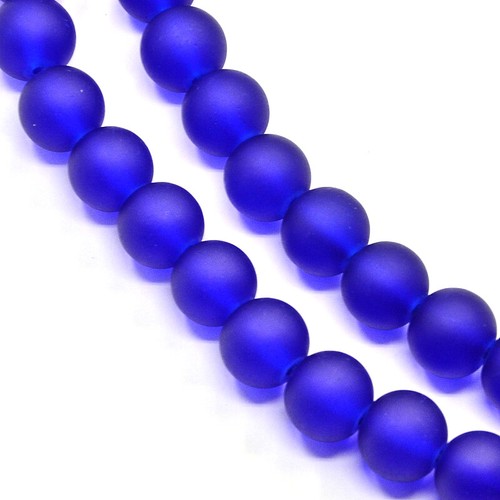 1Strand Transparent Glass Beads Frosted Round Mutli-Color for Jewelry Making - Picture 8 of 80