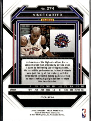 2022 Panini Prizm #274 Vince Carter Ruby Wave Near Mint | eBay