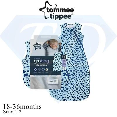 Tommee Tippee GroBag Kuschelschlafsack Easy Swaddle 18-36M 0,2 Tog Animal Print