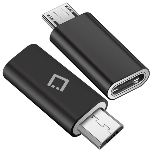Cellet Male Micro-USB to Female USB-C Adapter Connector - Black - Picture 5 of 9