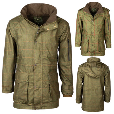 Herren Schießjacke Tweed Print wasserdicht Jagdmantel 2 Farben Rydale