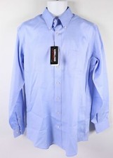 Kirkland Men's Dress Shirt Long Sleeve Traditional Fit Solid Blue Variety