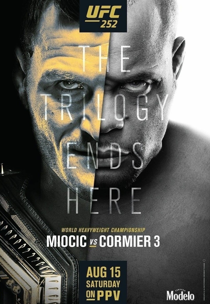 Poster Cormier Miocic Free Stream Watch UFC 252: Miocic Cormier