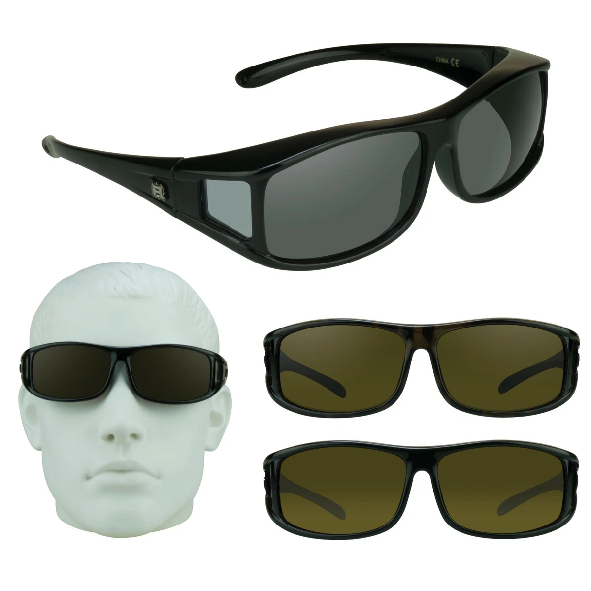 Polarized Large Fit Over Sunglasses Cover Over Prescription Eye