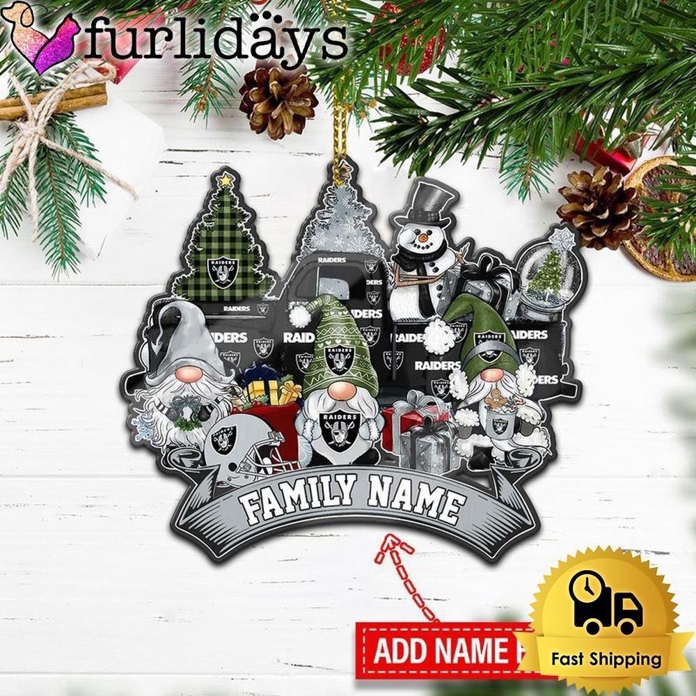 Personalized Las Vegas Football Team Raiders Christmas Ornament Holiday Gift