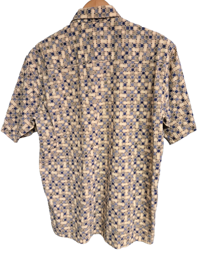 Consensus Men's Shirt Size XL Sportswear Button Down Short Sleeve Gray Print - Picture 2 of 11
