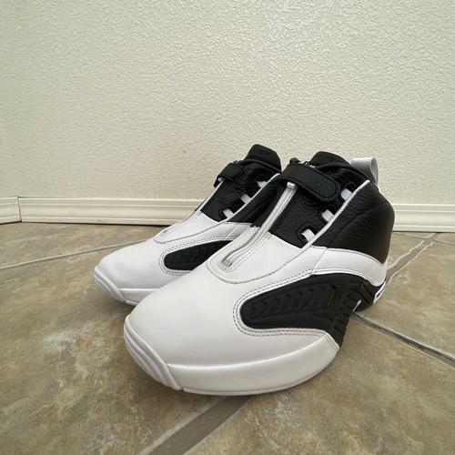 Reebok Answer IV White Black Silver FY9691 Size 8.5 Allen Iverson 100%Authentic
