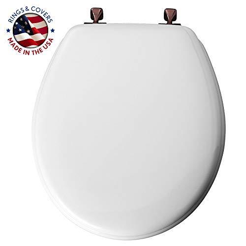 MAYFAIR 44ORA 000 Toilet Seat with Oil Rubbed Bronze Hinges will Never