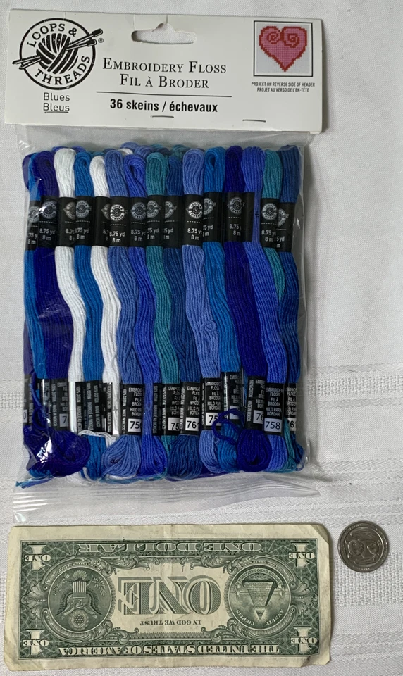 36 Skein Pack Embroidery Floss - Loops & Threads - each 8.75 - Tot. 315 Yds - Image 3 of 3