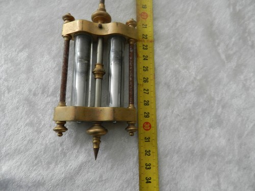 RARE grand balancier de pendule à cartouche et bronze doré PONCHON - Picture 3 of 5