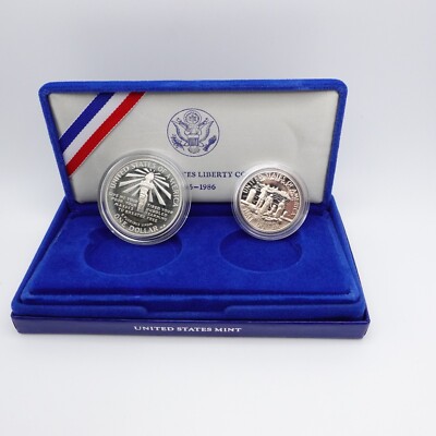 1986 U.S Mint Liberty Commemorative Silver Proof Coin Set - OGP | eBay