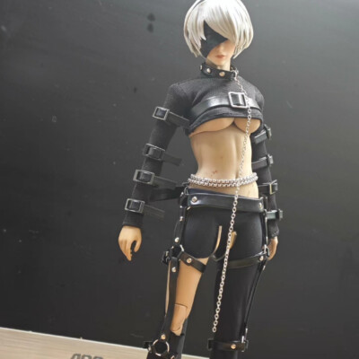 1/6 Scale Female Black Super Short Skill Suit Model For 12  Action Figure Body