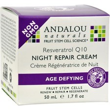 Andalou Naturals Age Defying Resveratrol Q10 Night Repair Cream 1.7 oz