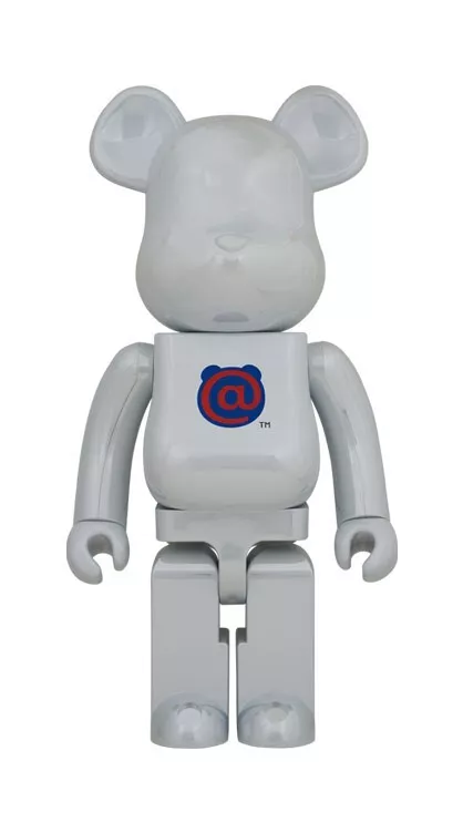 1St Model White Chrome 1000% Bearbrick by Medicom