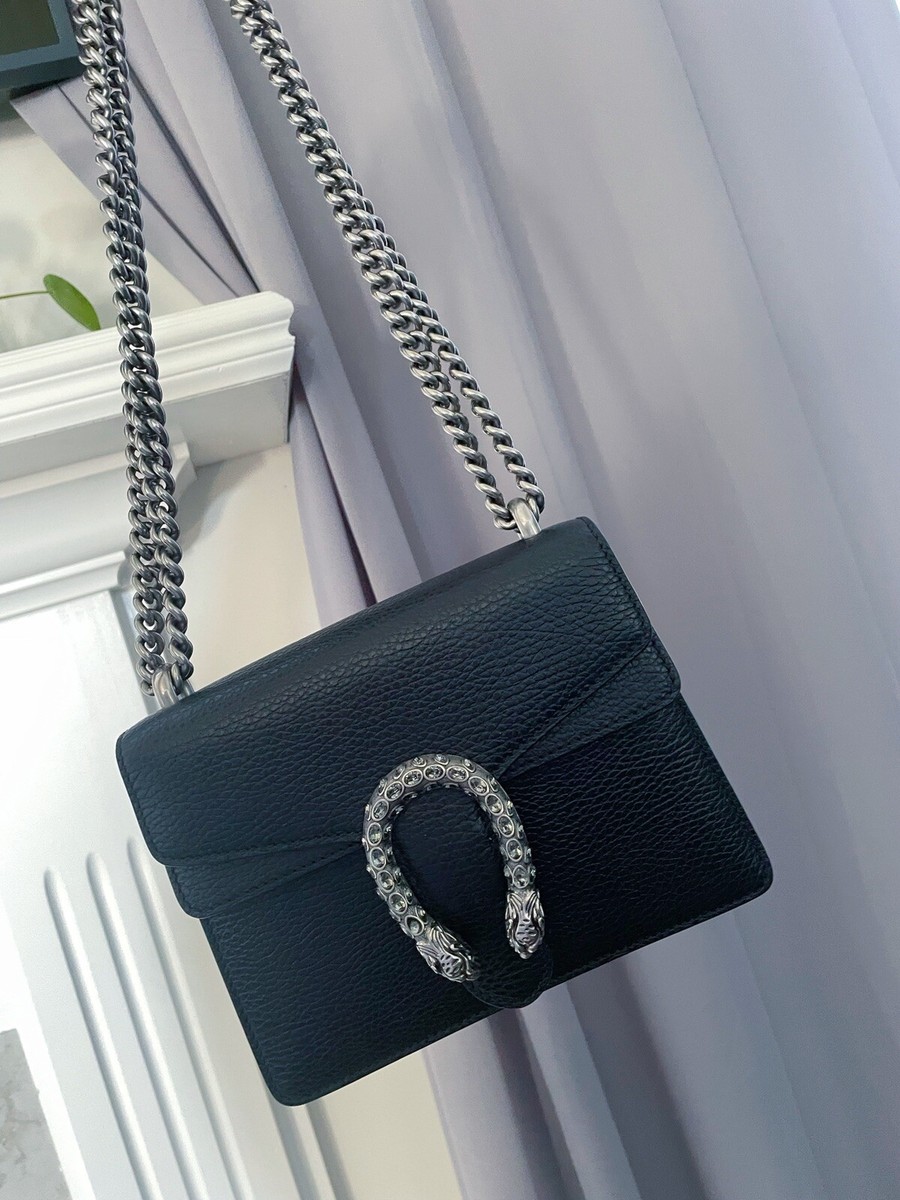 pre-owned Gucci Dionysus Shoulder Mini Bag Black Style pre-owned Gucci Dionysus Shoulder Mini Bag Black Style