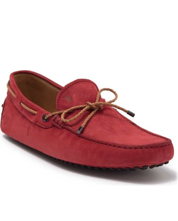 TOD’S Mocassino Tod's Laccetto rosso scamosciato mocassino driver mocassino moc city gommino scarpe uomo 6 US