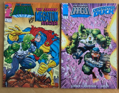 The Savage Dragon vs MARSHAL LAW/ DESTROYER DUCK/ MEGATON. 3er Set Bild 1-Aufnahmen