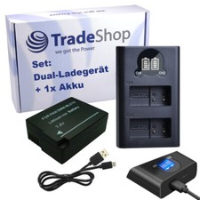 2in1 Set: Dual LCD LADEGERÄT USB + AKKU für Panasonic Lumix DMC-GH2KGK DMC-GH2KK