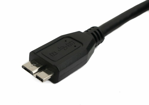 USB 3.0 Cable 5 M Micro B Plug To Type A Plug Adapter IN Black - Zdjęcie 3 z 4